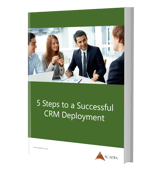 5 Steps for Successful CRM  Deployment eBook mockup