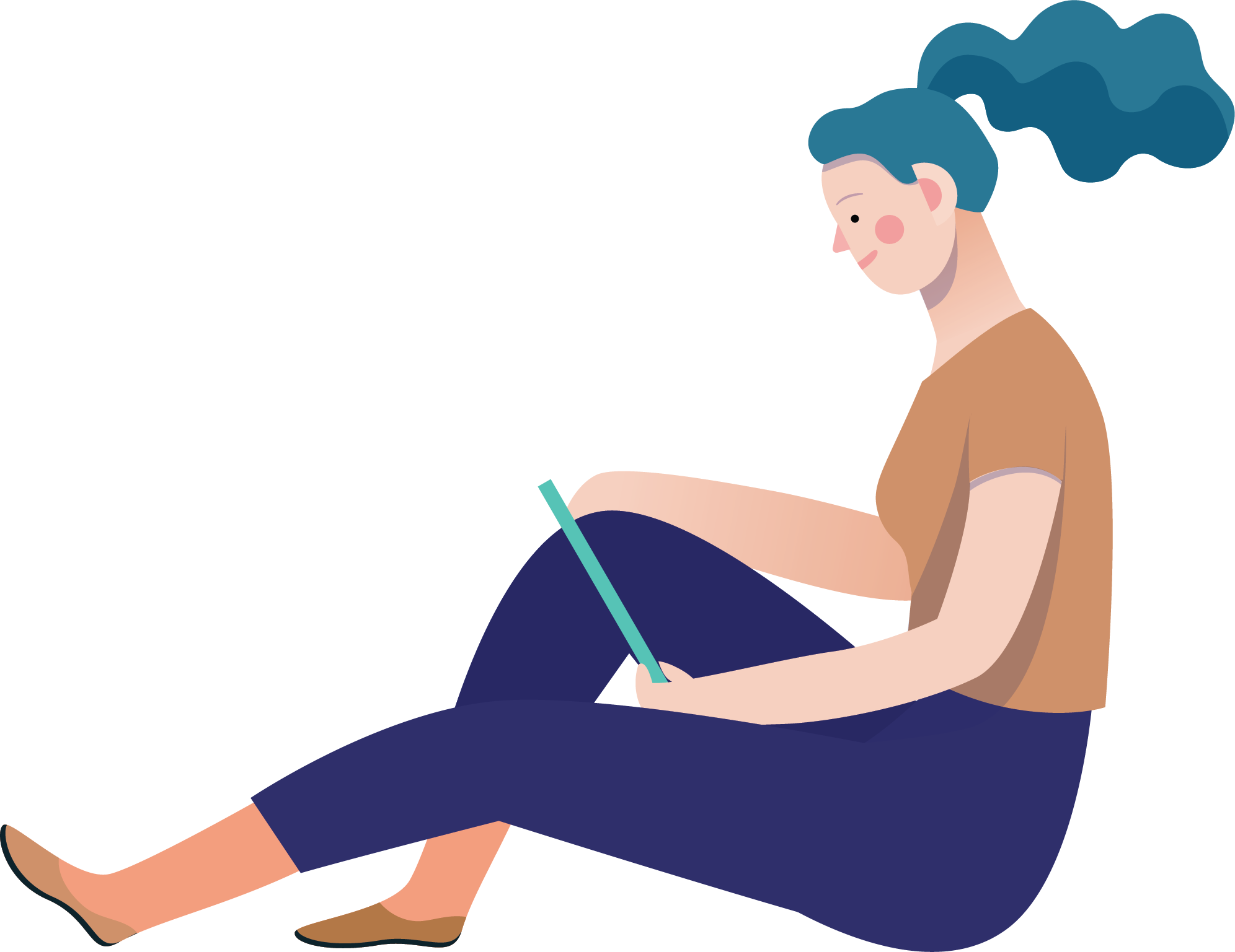 Woman relaxing graphic