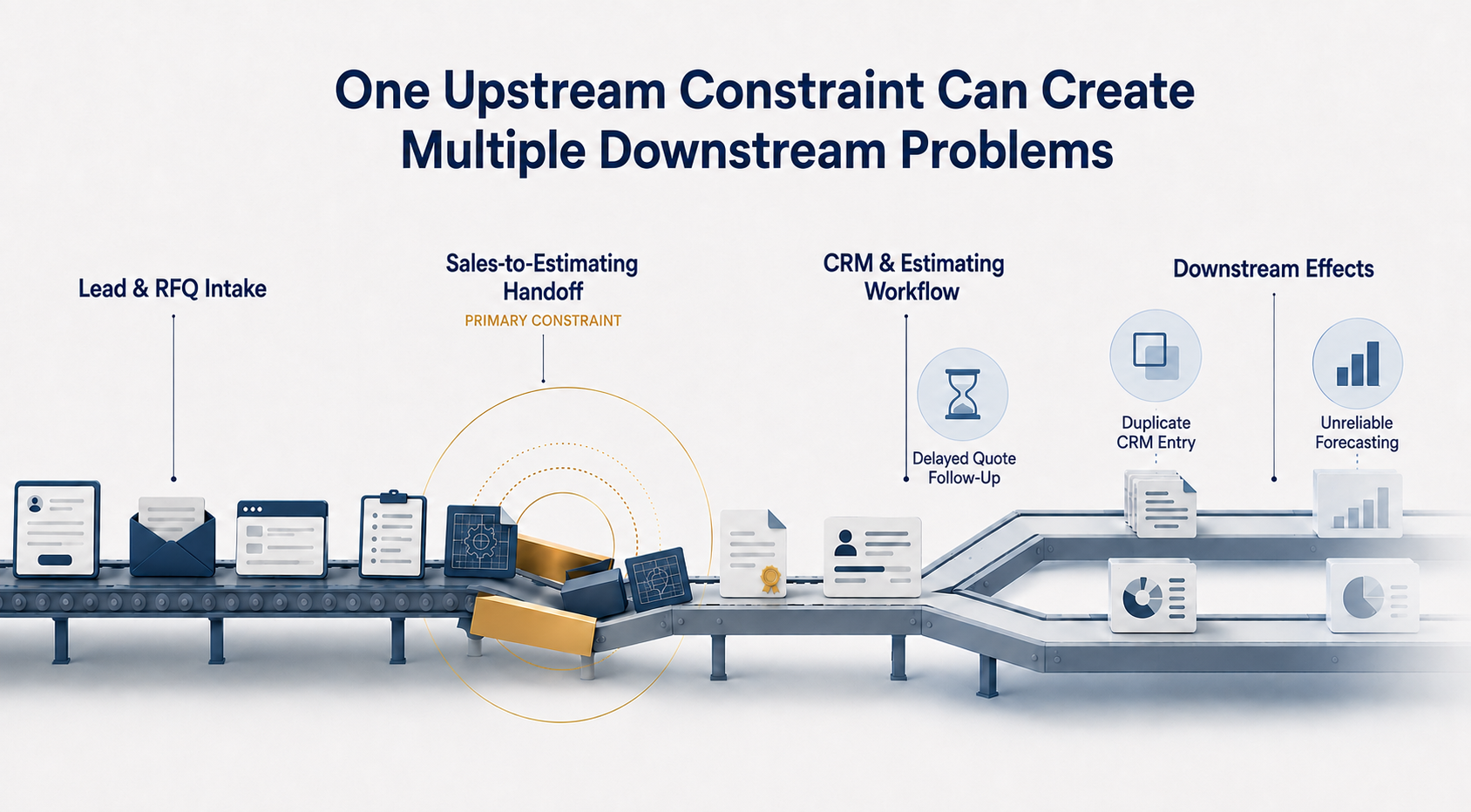 Upstream constraints cause downstream problems in marketing and sales